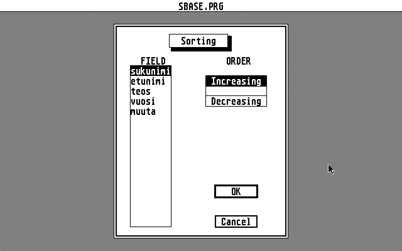 Sbase atari screenshot